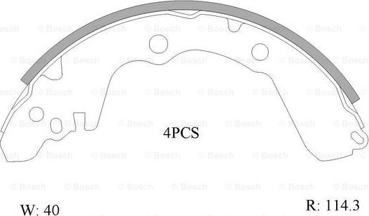 BOSCH 0 986 AB0 004 - Kit ganasce freno autozon.pro