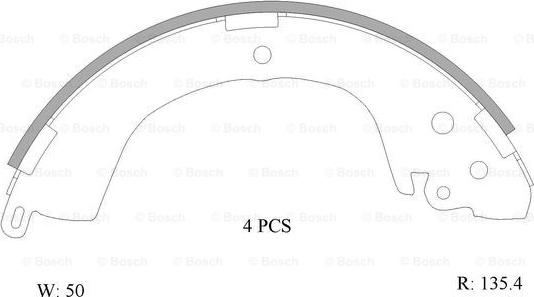 BOSCH 0 986 AB0 006 - Kit ganasce freno autozon.pro