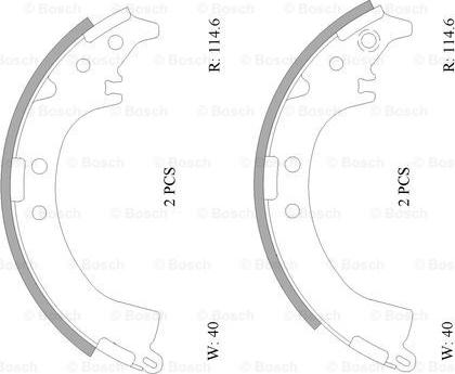 BOSCH 0 986 AB0 001 - Kit ganasce freno autozon.pro