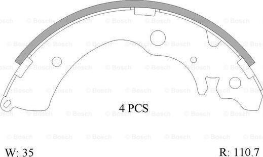 BOSCH 0 986 AB0 003 - Kit ganasce freno autozon.pro