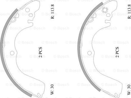 BOSCH 0 986 AB0 007 - Kit ganasce freno autozon.pro