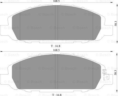 BOSCH 0 986 AB0 025 - Kit pastiglie freno, Freno a disco autozon.pro