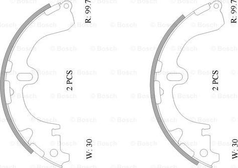 BOSCH 0 986 AB0 107 - Kit ganasce freno autozon.pro