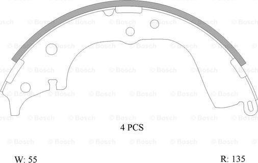 BOSCH 0 986 AB0 115 - Kit ganasce freno autozon.pro