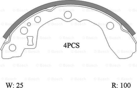 BOSCH 0 986 AB0 138 - Kit ganasce freno autozon.pro