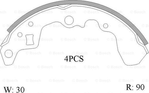 BOSCH 0 986 AB0 850 - Kit ganasce freno autozon.pro