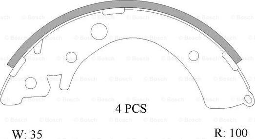 BOSCH 0 986 AB0 805 - Kit ganasce freno autozon.pro