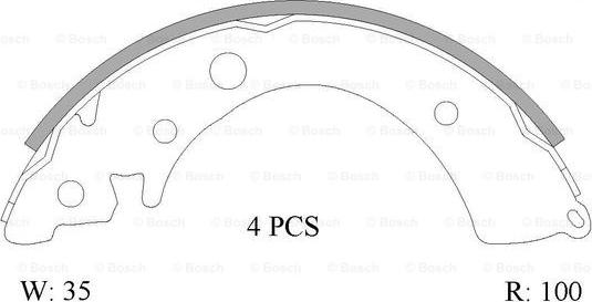 BOSCH 0 986 AB0 801 - Kit ganasce freno autozon.pro