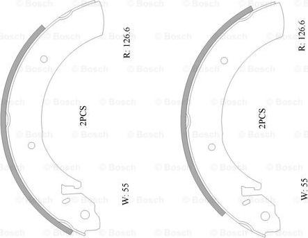 BOSCH 0 986 AB0 886 - Kit ganasce freno autozon.pro