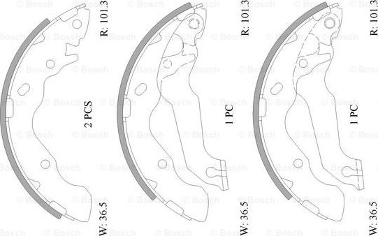 BOSCH 0 986 AB0 887 - Kit ganasce freno autozon.pro