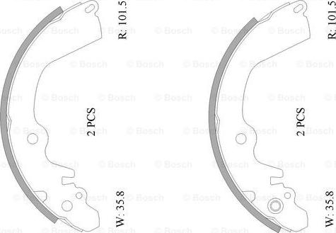 BOSCH 0 986 AB0 835 - Kit ganasce freno autozon.pro