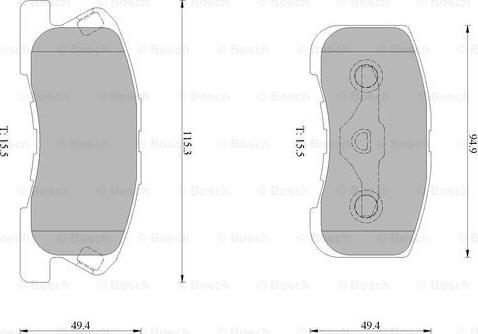 BOSCH 0 986 AB0 220 - Kit pastiglie freno, Freno a disco autozon.pro