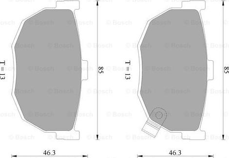 BOSCH 0 986 AB1 908 - Kit pastiglie freno, Freno a disco autozon.pro