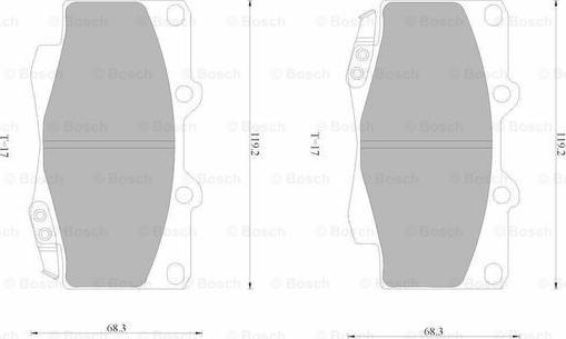 BOSCH 0 986 AB1 931 - Kit pastiglie freno, Freno a disco autozon.pro