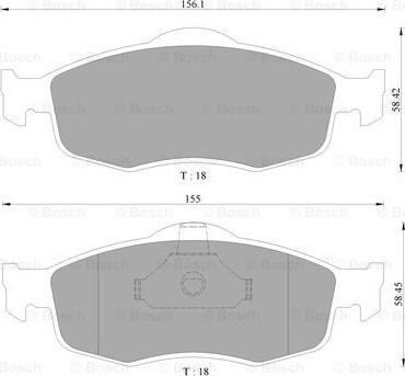 BOSCH 0 986 AB1 490 - Kit pastiglie freno, Freno a disco autozon.pro