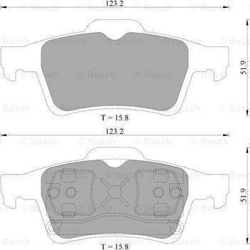 BOSCH 0 986 AB1 444 - Kit pastiglie freno, Freno a disco autozon.pro