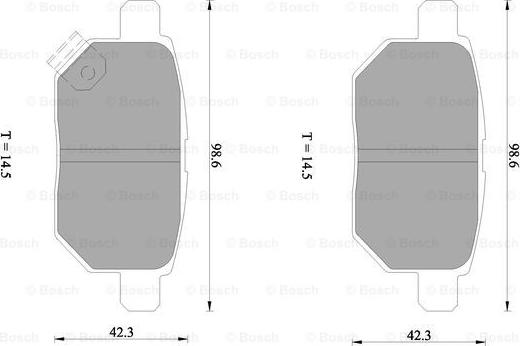 BOSCH 0 986 AB1 453 - Kit pastiglie freno, Freno a disco autozon.pro