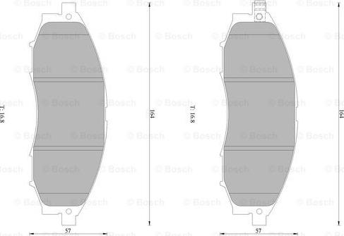 BOSCH 0 986 AB1 404 - Kit pastiglie freno, Freno a disco autozon.pro