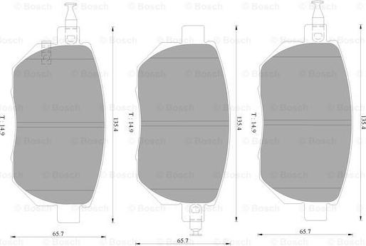 BOSCH 0 986 AB1 410 - Kit pastiglie freno, Freno a disco autozon.pro