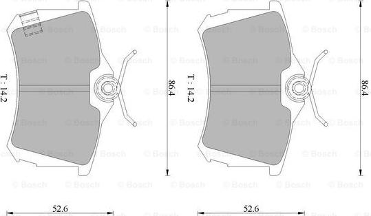 BOSCH 0 986 AB1 482 - Kit pastiglie freno, Freno a disco autozon.pro