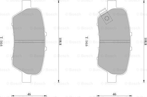 BOSCH 0 986 AB1 425 - Kit pastiglie freno, Freno a disco autozon.pro