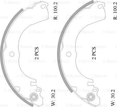 BOSCH 0 986 AB1 549 - Kit ganasce freno autozon.pro