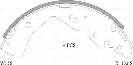 BOSCH 0 986 AB1 559 - Kit ganasce freno autozon.pro