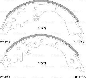 BOSCH 0 986 AB1 506 - Kit ganasce freno autozon.pro