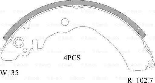 BOSCH 0 986 AB1 508 - Kit ganasce freno autozon.pro