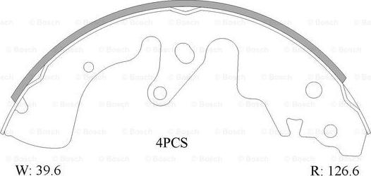 BOSCH 0 986 AB1 586 - Kit ganasce freno autozon.pro