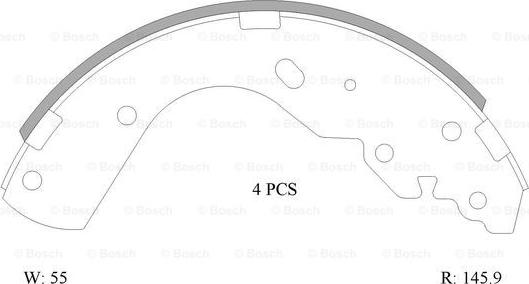 BOSCH 0 986 AB1 573 - Kit ganasce freno autozon.pro