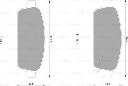 BOSCH 0 986 AB1 043 - Kit pastiglie freno, Freno a disco autozon.pro