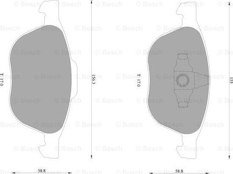 BOSCH 0 986 AB1 005 - Kit pastiglie freno, Freno a disco autozon.pro