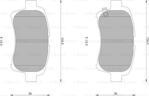 BOSCH 0 986 AB1 014 - Kit pastiglie freno, Freno a disco autozon.pro