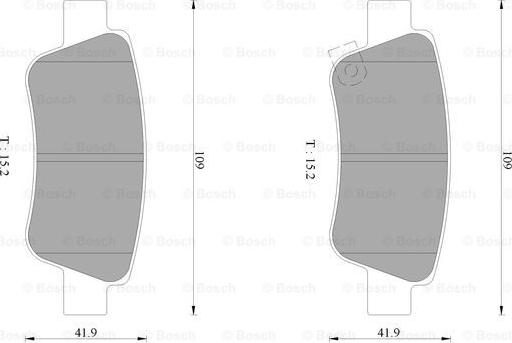 BOSCH 0 986 AB1 135 - Kit pastiglie freno, Freno a disco autozon.pro