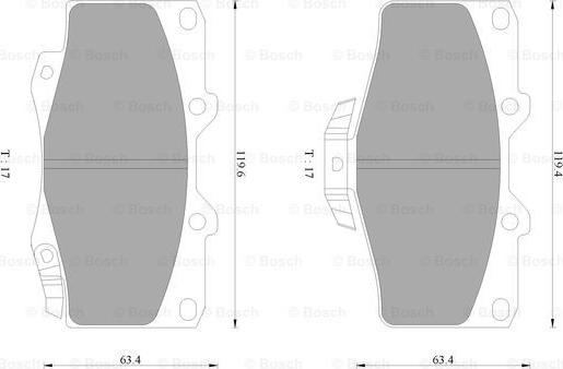 BOSCH 0 986 AB1 128 - Kit pastiglie freno, Freno a disco autozon.pro