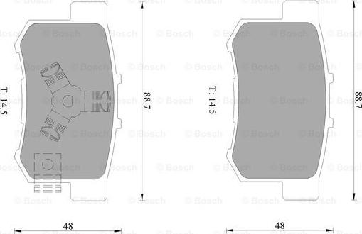 BOSCH 0 986 AB1 380 - Kit pastiglie freno, Freno a disco autozon.pro