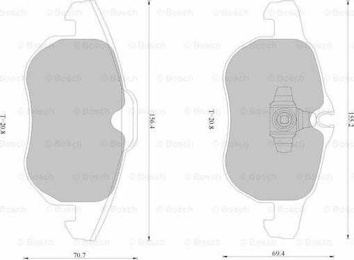 BOSCH 0 986 AB1 702 - Kit pastiglie freno, Freno a disco autozon.pro