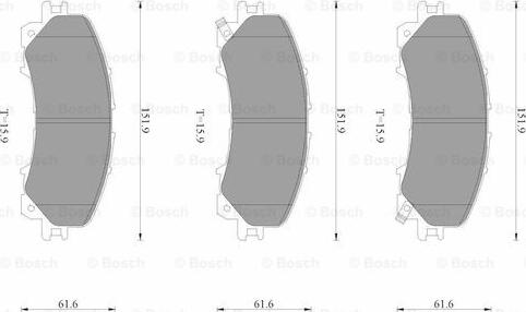 BOSCH 0 986 AB3 542 - Kit pastiglie freno, Freno a disco autozon.pro