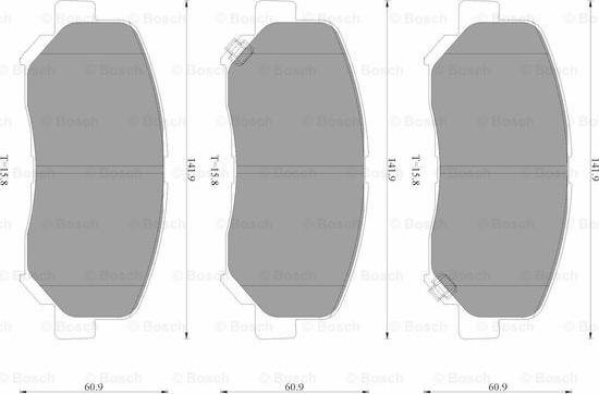 BOSCH 0 986 AB3 562 - Kit pastiglie freno, Freno a disco autozon.pro