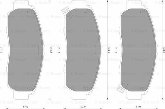 BOSCH 0 986 AB3 500 - Kit pastiglie freno, Freno a disco autozon.pro