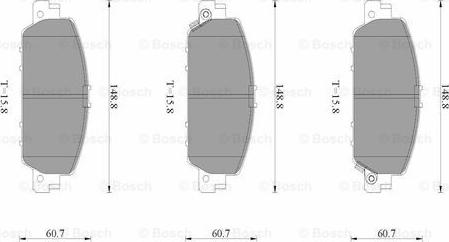 BOSCH 0 986 AB3 502 - Kit pastiglie freno, Freno a disco autozon.pro