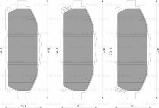 BOSCH 0 986 AB3 511 - Kit pastiglie freno, Freno a disco autozon.pro