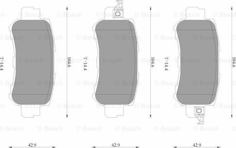 BOSCH 0 986 AB3 536 - Kit pastiglie freno, Freno a disco autozon.pro