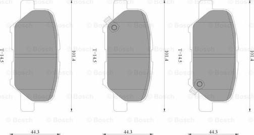 BOSCH 0 986 AB3 537 - Kit pastiglie freno, Freno a disco autozon.pro