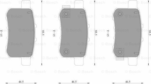 BOSCH 0 986 AB3 524 - Kit pastiglie freno, Freno a disco autozon.pro