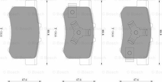 BOSCH 0 986 AB3 525 - Kit pastiglie freno, Freno a disco autozon.pro