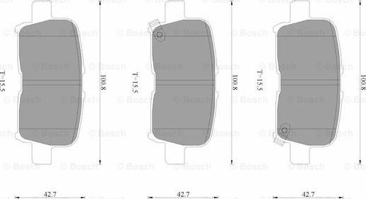 BOSCH 0 986 AB3 526 - Kit pastiglie freno, Freno a disco autozon.pro