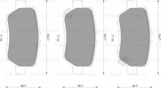 BOSCH 0 986 AB3 527 - Kit pastiglie freno, Freno a disco autozon.pro