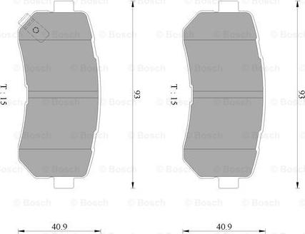 BOSCH 0 986 AB3 099 - Kit pastiglie freno, Freno a disco autozon.pro